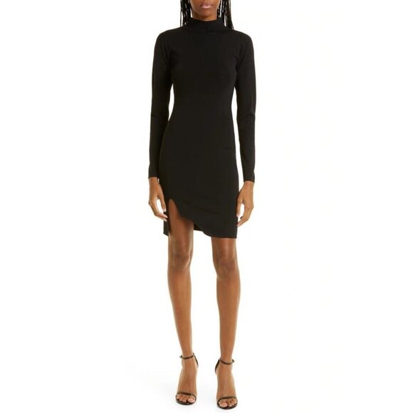 Mother of All NEW NWT Helen Knit dress Black Ribbed Long Sleeve Mock Neck Medium - Picture 1 of 9